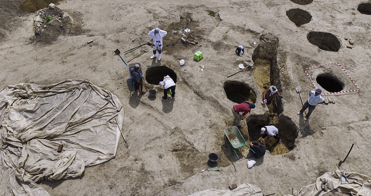 remnants of an ancient settlement