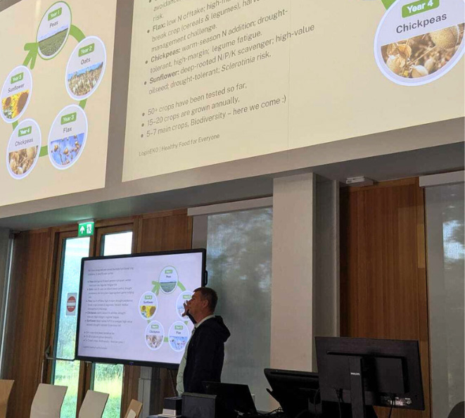 đura karagić presenting loginekos crop rotation approach