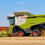 organic farming combine harvester claas lexion